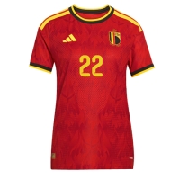 Camiseta Bélgica Alexis Saelemaekers #22 Primera Equipación Replica Mundial 2026 para mujer mangas cortas